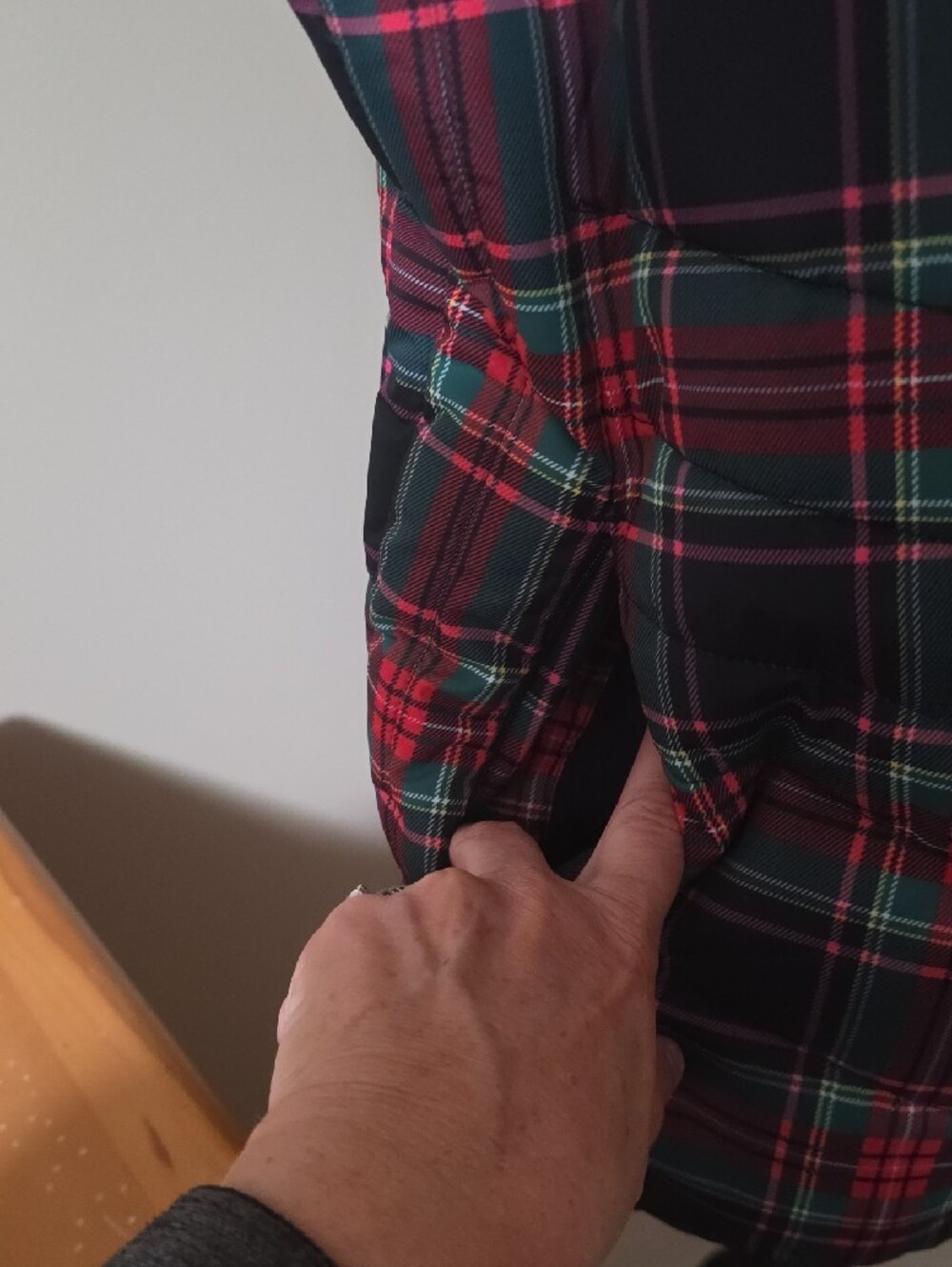 Talbots Plaid Quilted Vest - Red, Green & Black - Picture 3 of 8
